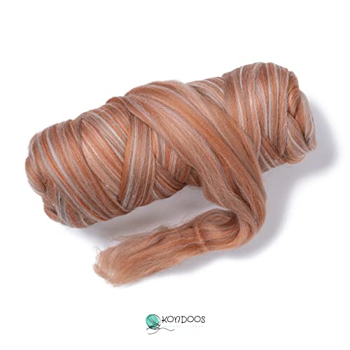 Multi Colored Natural Wool roving