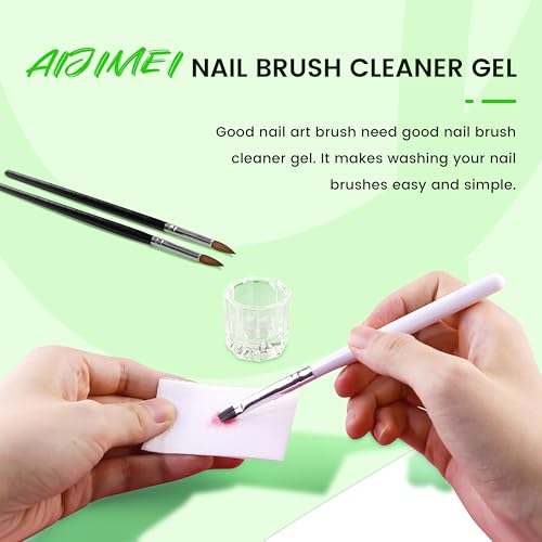 Nail Brush Cleaner 120ml Acrylic Nail Brush Cleaner kit for Efficient Nail Art Brush Cleaning Quick Gel Removal Suitable for Professional and Home (2 Fl Oz)