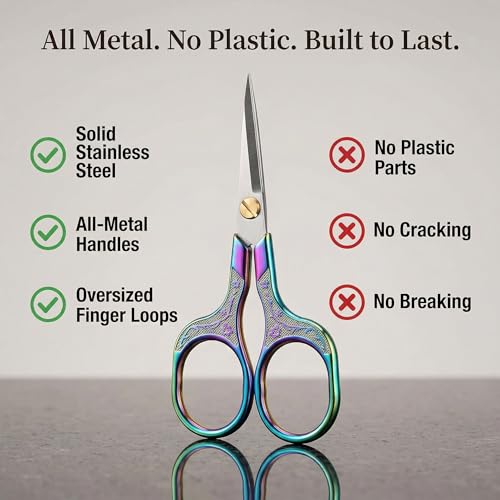 Rainbow Iridescent Scissors for Lace Wigs (2 Count)