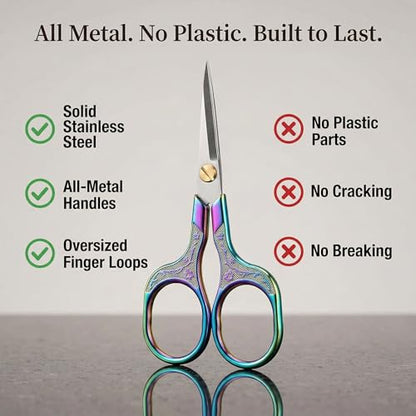 Rainbow Iridescent Scissors for Lace Wigs (2 Count)