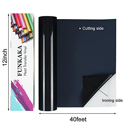 Black Heat Transfer Vinyl Rolls