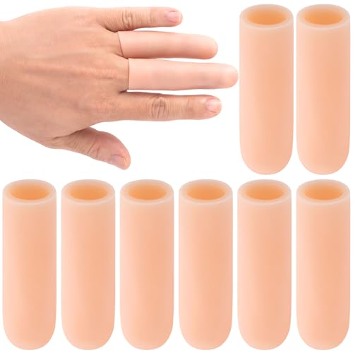 10pcs Gel Finger Support Protector Caps Gloves (10 Count)