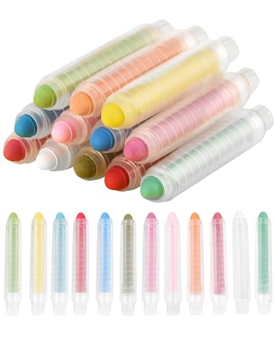 Dustless Chalk for Kids with Holder (12 Count)