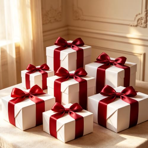 1 Inch x 100yds Claret Red Satin Ribbon