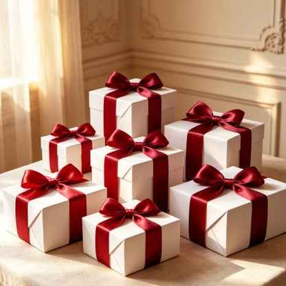 1 Inch x 100yds Claret Red Satin Ribbon