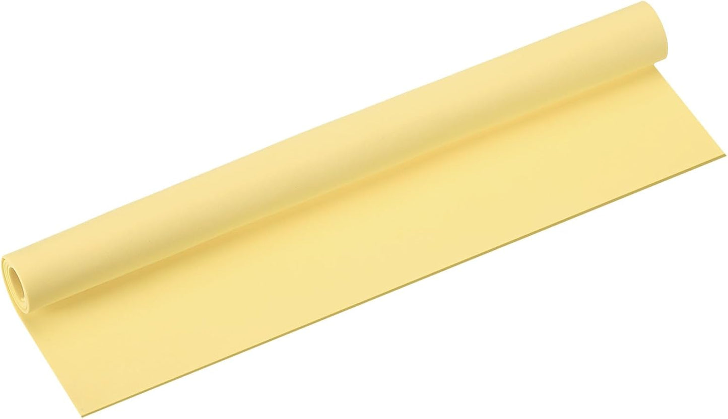 MECCANIXITY Foam Sheets Crafts 35x19 Inch 1mm EVA Craft Foam Paper Foam Sheets for Crafts Projects DIY Cosplay Modeling, Light Yellow