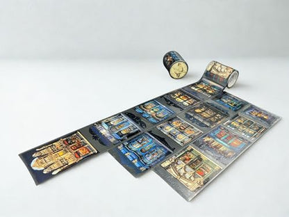 Victorian Storefronts Transparent Washi Tape 6x5 cm