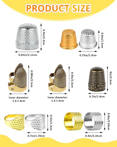 Sewing Thimble Kit for Hand Sewing (10 Count)
