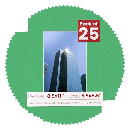 5.5x8.5 Mat for 8.5x11 Frame (25 Count)