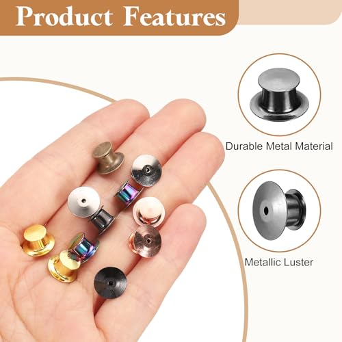 40Pcs Metal Locking Pin Backs (40 Count)