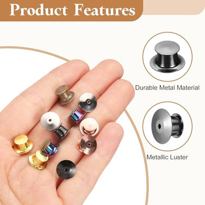 40Pcs Metal Locking Pin Backs (40 Count)
