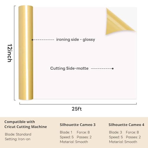 Gold HTV Roll Heat Transfer Vinyl