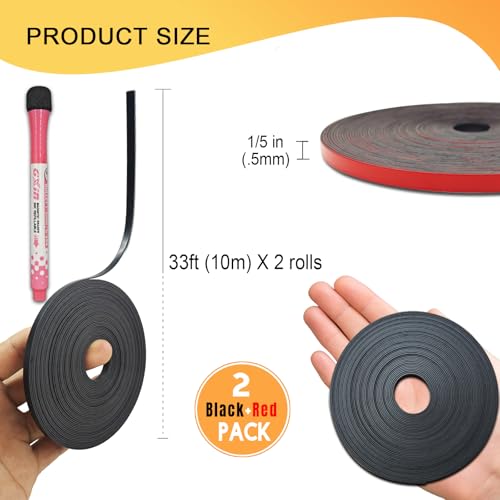 Magnetic Tape Roll Thin Strip (33 Foot)