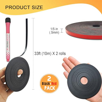 Magnetic Tape Roll Thin Strip (33 Foot)
