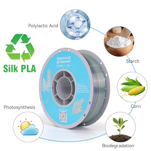 Silk Rainbow PLA 3D Printer Filament (35.27 Ounce)