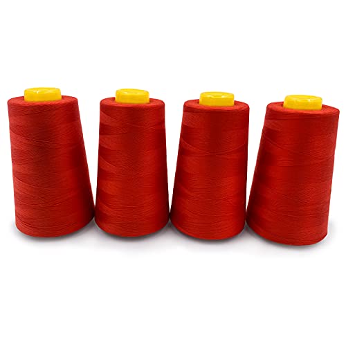 4 Cones of 3000 Yards Each Spool Thread for All Purpose (36000 Foot)