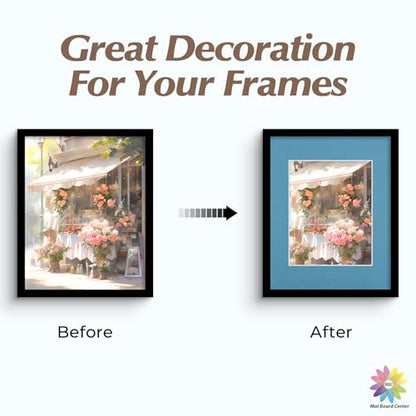 Mat Board Center 25 Pack 11x14 Picture Mat for 8x10 Photo Mixed Color
