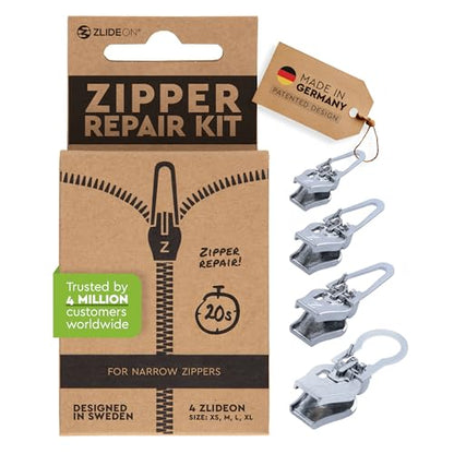 Zipper Repair Kit for Narrow Zippers Multipack