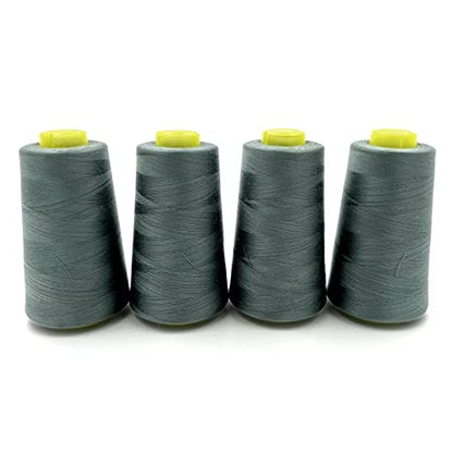 4 Cones of 3000 Yards Each Spool Thread for All Purpose Sewing (36000 Foot)