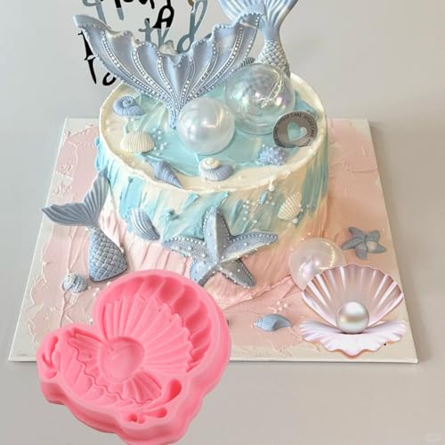 1 Pcs Pearl Shell Cake Decoration Silicone Mold