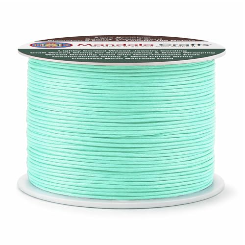 0.5mm Aqua Waxed Cord (327 Foot)