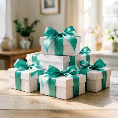 1 Inch x 100yds Teal Turquoise Satin Ribbon for Gift Wrapping