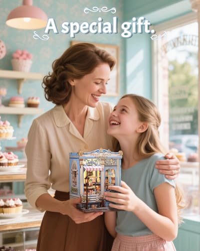 Book Nook Kit DIY Miniature House Bakery Patisserie Dollhouse Kit