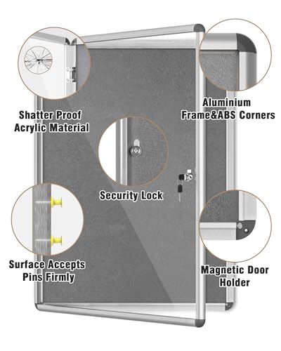 38"x28" Enclosed Bulletin Board