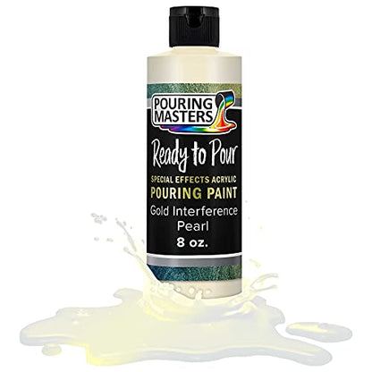 Pouring Masters Gold Interference Pearl Special Effects Acrylic Pouring Paint (8 Fl Oz)
