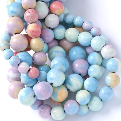 8mm 45pcs Natural Alxa Rainbow Stone Beads for Jewelry Making Energy Healing Power Stone Beads DIY Bracelet Necklace Accessories 15"