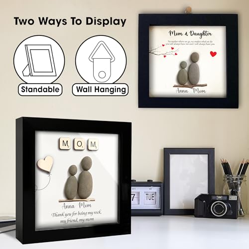 Personalized Mom Pebble Art Frame