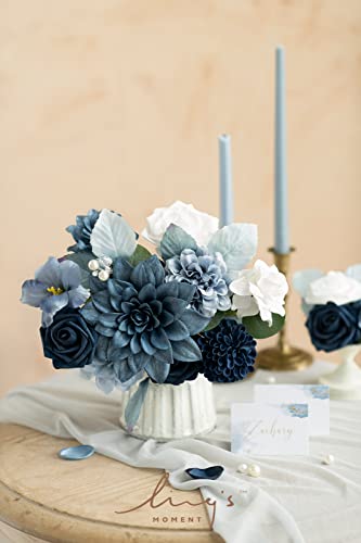 Navy Blue Artificial Dahlias (25 Count)