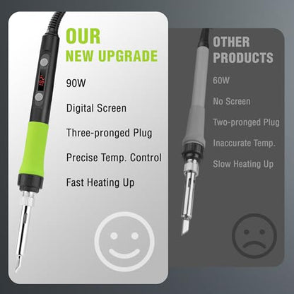 90W Soldering Iron Kit with Digital Display