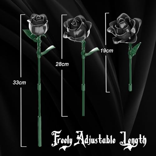 Black Roses Flower Building Set