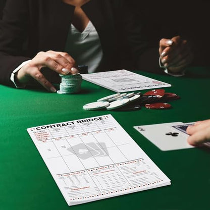 300 Sheets Large Contract Bridge Score Pad and Tallies