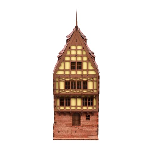Brick Rowhouse DIY Wooden Building Kit for Teens and Adults