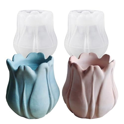 2PCS Tulip Candle Soap Molds
