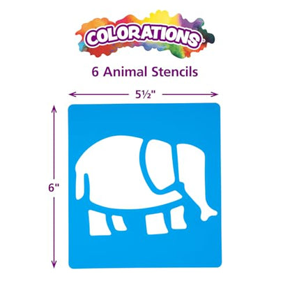 Washable Plastic Animal Stencils (6 Count)