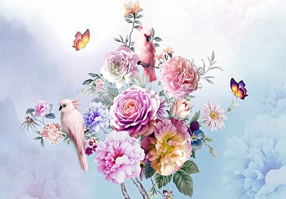 Wall Murals Full of Romantic Leaves and Flower