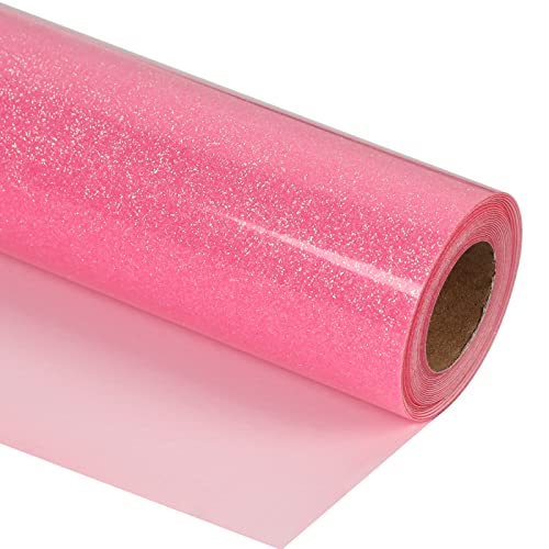 Heat Transfer Vinyl Glow Pink Glitter HTV Rolls
