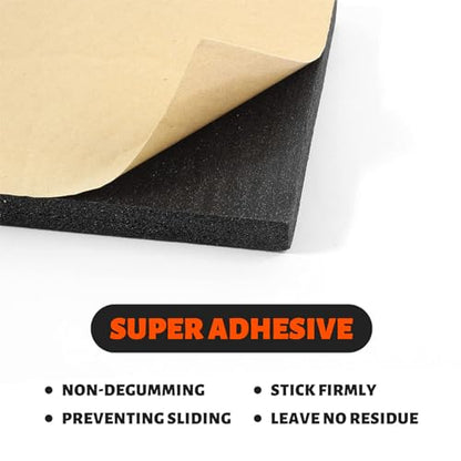 3 4''T x 12''W x 59''L Neoprene Sponge Foam Rubber Sheet Roll with Self
