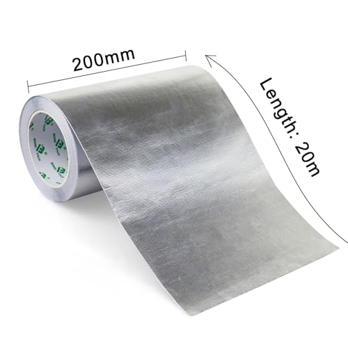 Adhesive Aluminum Foil Heat Shield Tape 1Pack 8inch x 66ft (66 Foot)
