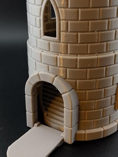 Collapsing Dice Tower and Little Town Houses Scene