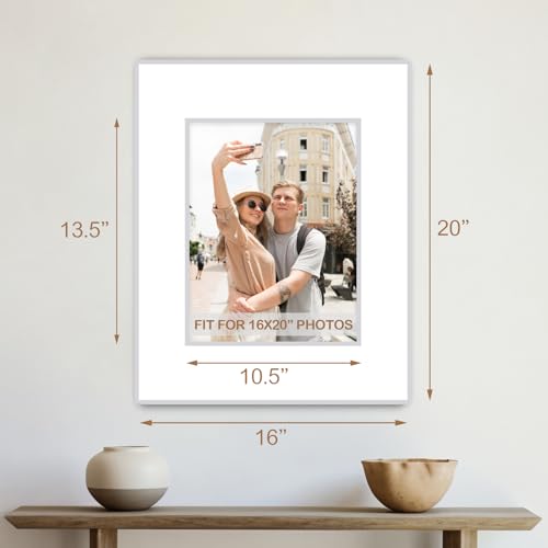 15 Pack White Picture Mats 20x16 for 11x14 Photos (15 Count)