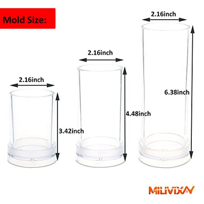 3PCS Pillar Candle Molds (3 Count)