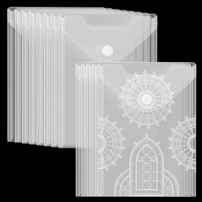 50 Packs Clear Stamp Die Storage Pockets Plastic Seal Bags Storage Case for Cutting Dies Stencil Album Stamp Crafts for DIY Scrapbooking Paper Card Craft Cutting Dies for Card Making (50 Count)