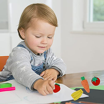 72 Pcs Assorted Fruit Pencil Erasers Toy Set (72 Count)