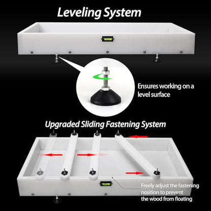 Large Reusable Epoxy Resin Mold 24×14×3 Adjustable Clamping System