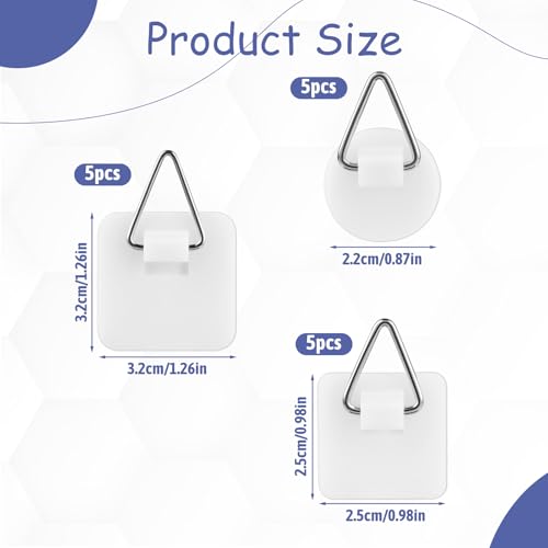 15PCS Adhesive Picture Hanger