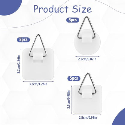 15PCS Adhesive Picture Hanger